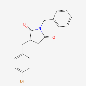 molecular formula C18H16BrNO2 B5092252 1-benzyl-3-(4-bromobenzyl)-2,5-pyrrolidinedione 