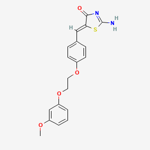 molecular formula C19H18N2O4S B5092262 2-imino-5-{4-[2-(3-methoxyphenoxy)ethoxy]benzylidene}-1,3-thiazolidin-4-one 