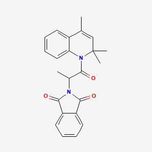 molecular formula C23H22N2O3 B5092277 2-[1-methyl-2-oxo-2-(2,2,4-trimethyl-1(2H)-quinolinyl)ethyl]-1H-isoindole-1,3(2H)-dione 