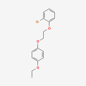 molecular formula C16H17BrO3 B5092300 1-bromo-2-[2-(4-ethoxyphenoxy)ethoxy]benzene 