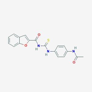 N-[(4-acetamidophenyl)carbamothioyl]-1-benzofuran-2-carboxamide