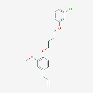 molecular formula C20H23ClO3 B5092310 4-allyl-1-[4-(3-chlorophenoxy)butoxy]-2-methoxybenzene 
