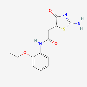 molecular formula C13H15N3O3S B5092368 N-(2-ethoxyphenyl)-2-(2-imino-4-oxo-1,3-thiazolidin-5-yl)acetamide 