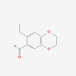 molecular formula C11H12O3 B5092398 7-ethyl-2,3-dihydro-1,4-benzodioxine-6-carbaldehyde 