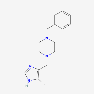 molecular formula C16H22N4 B5092410 1-benzyl-4-[(4-methyl-1H-imidazol-5-yl)methyl]piperazine 