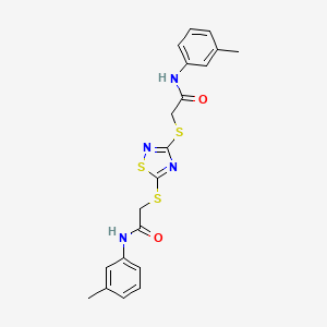 molecular formula C20H20N4O2S3 B5092414 2,2'-[1,2,4-thiadiazole-3,5-diylbis(thio)]bis[N-(3-methylphenyl)acetamide] CAS No. 6053-51-6