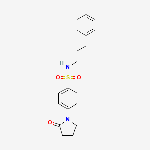 molecular formula C19H22N2O3S B5092417 4-(2-oxo-1-pyrrolidinyl)-N-(3-phenylpropyl)benzenesulfonamide 