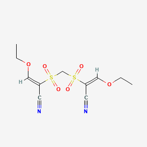 molecular formula C11H14N2O6S2 B5092444 2,2'-(methylenedisulfonyl)bis(3-ethoxyacrylonitrile) 