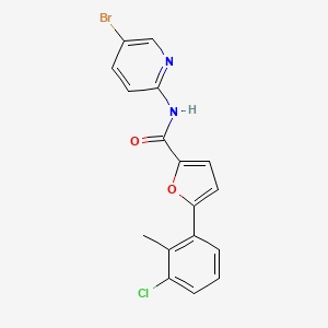 molecular formula C17H12BrClN2O2 B5092458 N-(5-bromo-2-pyridinyl)-5-(3-chloro-2-methylphenyl)-2-furamide 