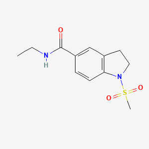 molecular formula C12H16N2O3S B5092460 N-ethyl-1-(methylsulfonyl)-5-indolinecarboxamide 