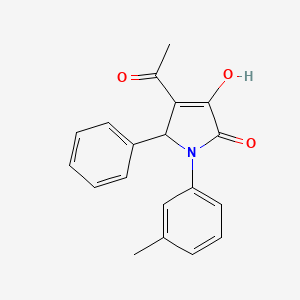 molecular formula C19H17NO3 B5092477 4-acetyl-3-hydroxy-1-(3-methylphenyl)-5-phenyl-1,5-dihydro-2H-pyrrol-2-one 