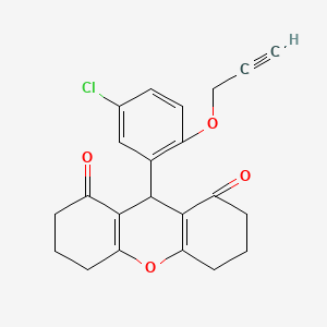 molecular formula C22H19ClO4 B5092486 9-[5-chloro-2-(2-propyn-1-yloxy)phenyl]-3,4,5,6,7,9-hexahydro-1H-xanthene-1,8(2H)-dione 