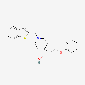 molecular formula C23H27NO2S B5092493 [1-(1-benzothien-2-ylmethyl)-4-(2-phenoxyethyl)-4-piperidinyl]methanol 