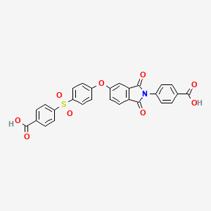 molecular formula C28H17NO9S B5092494 4-[(4-{[2-(4-carboxyphenyl)-1,3-dioxo-2,3-dihydro-1H-isoindol-5-yl]oxy}phenyl)sulfonyl]benzoic acid 