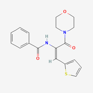 molecular formula C18H18N2O3S B5092533 N-[1-(4-morpholinylcarbonyl)-2-(2-thienyl)vinyl]benzamide 