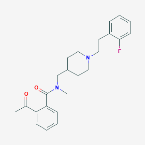 2-acetyl-N-({1-[2-(2-fluorophenyl)ethyl]-4-piperidinyl}methyl)-N-methylbenzamide