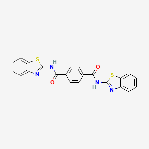 molecular formula C22H14N4O2S2 B5092567 N,N'-bis(1,3-benzothiazol-2-yl)terephthalamide 