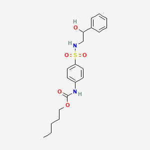 molecular formula C20H26N2O5S B5092584 pentyl (4-{[(2-hydroxy-2-phenylethyl)amino]sulfonyl}phenyl)carbamate 