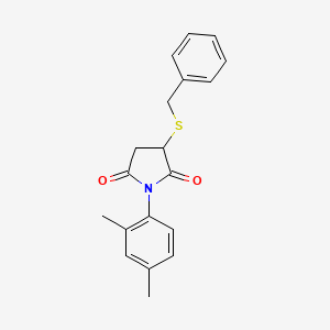 molecular formula C19H19NO2S B5092598 3-(benzylthio)-1-(2,4-dimethylphenyl)-2,5-pyrrolidinedione 