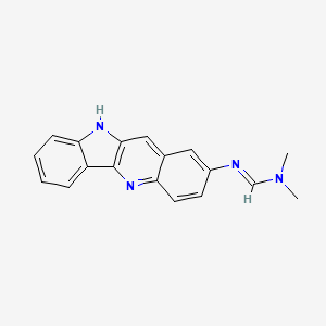 molecular formula C18H16N4 B5092608 N'-10H-indolo[3,2-b]quinolin-2-yl-N,N-dimethylimidoformamide 