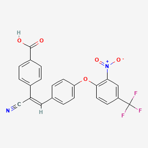 4-(1-cyano-2-{4-[2-nitro-4-(trifluoromethyl)phenoxy]phenyl}vinyl)benzoic acid