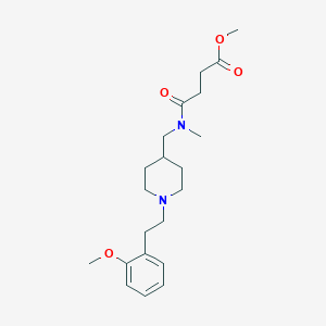 molecular formula C21H32N2O4 B5092632 methyl 4-[({1-[2-(2-methoxyphenyl)ethyl]-4-piperidinyl}methyl)(methyl)amino]-4-oxobutanoate 