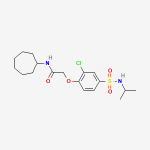 2-{2-chloro-4-[(isopropylamino)sulfonyl]phenoxy}-N-cycloheptylacetamide