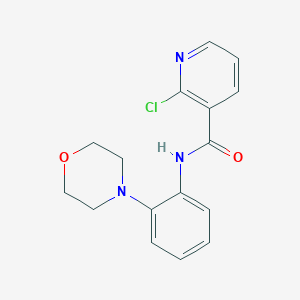 molecular formula C16H16ClN3O2 B509264 2-chloro-N-[2-(morpholin-4-yl)phenyl]pyridine-3-carboxamide CAS No. 400076-83-7