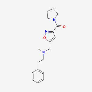 N-methyl-2-phenyl-N-{[3-(1-pyrrolidinylcarbonyl)-5-isoxazolyl]methyl}ethanamine