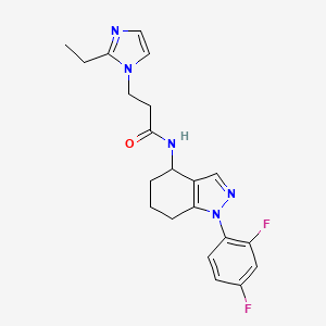 N-[1-(2,4-difluorophenyl)-4,5,6,7-tetrahydro-1H-indazol-4-yl]-3-(2-ethyl-1H-imidazol-1-yl)propanamide