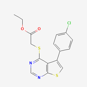 ethyl {[5-(4-chlorophenyl)thieno[2,3-d]pyrimidin-4-yl]thio}acetate