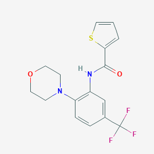 molecular formula C16H15F3N2O2S B509270 N-[2-(morpholin-4-yl)-5-(trifluoromethyl)phenyl]thiophene-2-carboxamide CAS No. 402481-36-1