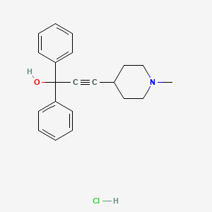 molecular formula C21H24ClNO B5092713 3-(1-methyl-4-piperidinyl)-1,1-diphenyl-2-propyn-1-ol hydrochloride CAS No. 91324-45-7