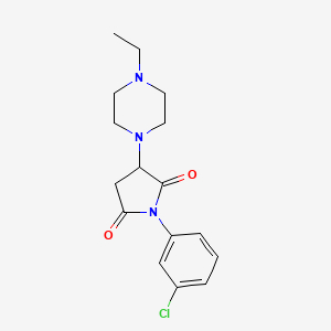 molecular formula C16H20ClN3O2 B5092736 1-(3-chlorophenyl)-3-(4-ethyl-1-piperazinyl)-2,5-pyrrolidinedione 