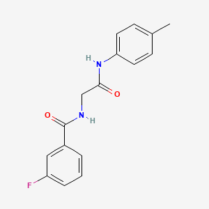 molecular formula C16H15FN2O2 B5092751 3-fluoro-N-{2-[(4-methylphenyl)amino]-2-oxoethyl}benzamide 