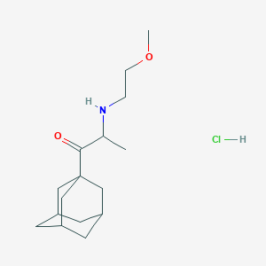 molecular formula C16H28ClNO2 B5092763 1-(1-adamantyl)-2-[(2-methoxyethyl)amino]-1-propanone hydrochloride 