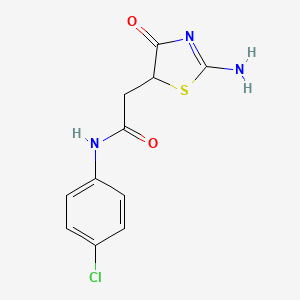 N-(4-chlorophenyl)-2-(2-imino-4-oxo-1,3-thiazolidin-5-yl)acetamide