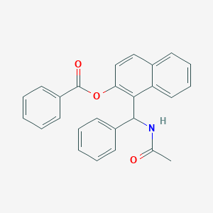 1-[(acetylamino)(phenyl)methyl]-2-naphthyl benzoate