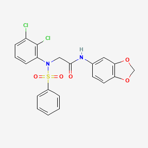 N~1~-1,3-benzodioxol-5-yl-N~2~-(2,3-dichlorophenyl)-N~2~-(phenylsulfonyl)glycinamide