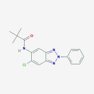molecular formula C17H17ClN4O B509282 N-(6-chloro-2-phenyl-2H-1,2,3-benzotriazol-5-yl)-2,2-dimethylpropanamide CAS No. 642429-65-0