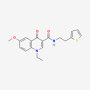 1-ethyl-6-methoxy-4-oxo-N-(2-(thiophen-2-yl)ethyl)-1,4-dihydroquinoline-3-carboxamide