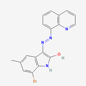 7-bromo-5-methyl-1H-indole-2,3-dione 3-(8-quinolinylhydrazone)