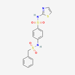 molecular formula C16H15N3O4S3 B5092849 4-(PHENYLMETHANESULFONAMIDO)-N-(1,3-THIAZOL-2-YL)BENZENE-1-SULFONAMIDE 