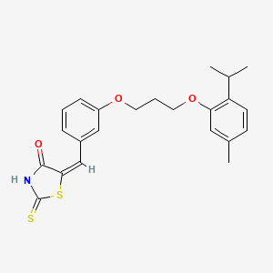 molecular formula C23H25NO3S2 B5092871 5-{3-[3-(2-isopropyl-5-methylphenoxy)propoxy]benzylidene}-2-thioxo-1,3-thiazolidin-4-one 