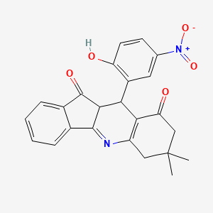 10-(2-hydroxy-5-nitrophenyl)-7,7-dimethyl-7,8,10,10a-tetrahydro-6H-indeno[1,2-b]quinoline-9,11-dione