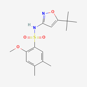 molecular formula C16H22N2O4S B5092889 N-(5-tert-butyl-3-isoxazolyl)-2-methoxy-4,5-dimethylbenzenesulfonamide 