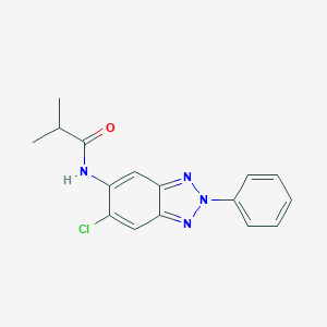 molecular formula C16H15ClN4O B509290 N-(6-chloro-2-phenyl-2H-1,2,3-benzotriazol-5-yl)-2-methylpropanamide CAS No. 642429-62-7