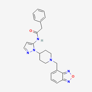 N-{1-[1-(2,1,3-benzoxadiazol-4-ylmethyl)-4-piperidinyl]-1H-pyrazol-5-yl}-2-phenylacetamide