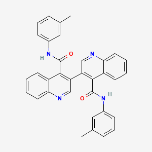 molecular formula C34H26N4O2 B5092969 N,N'-bis(3-methylphenyl)-3,3'-biquinoline-4,4'-dicarboxamide 