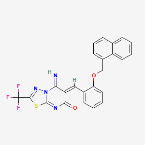 5-imino-6-[2-(1-naphthylmethoxy)benzylidene]-2-(trifluoromethyl)-5,6-dihydro-7H-[1,3,4]thiadiazolo[3,2-a]pyrimidin-7-one